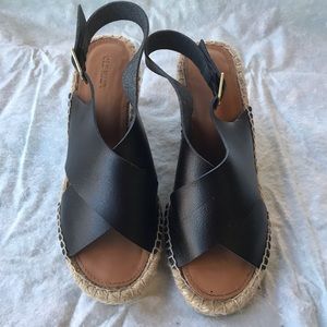 Raffia wedge sandal Old Navy